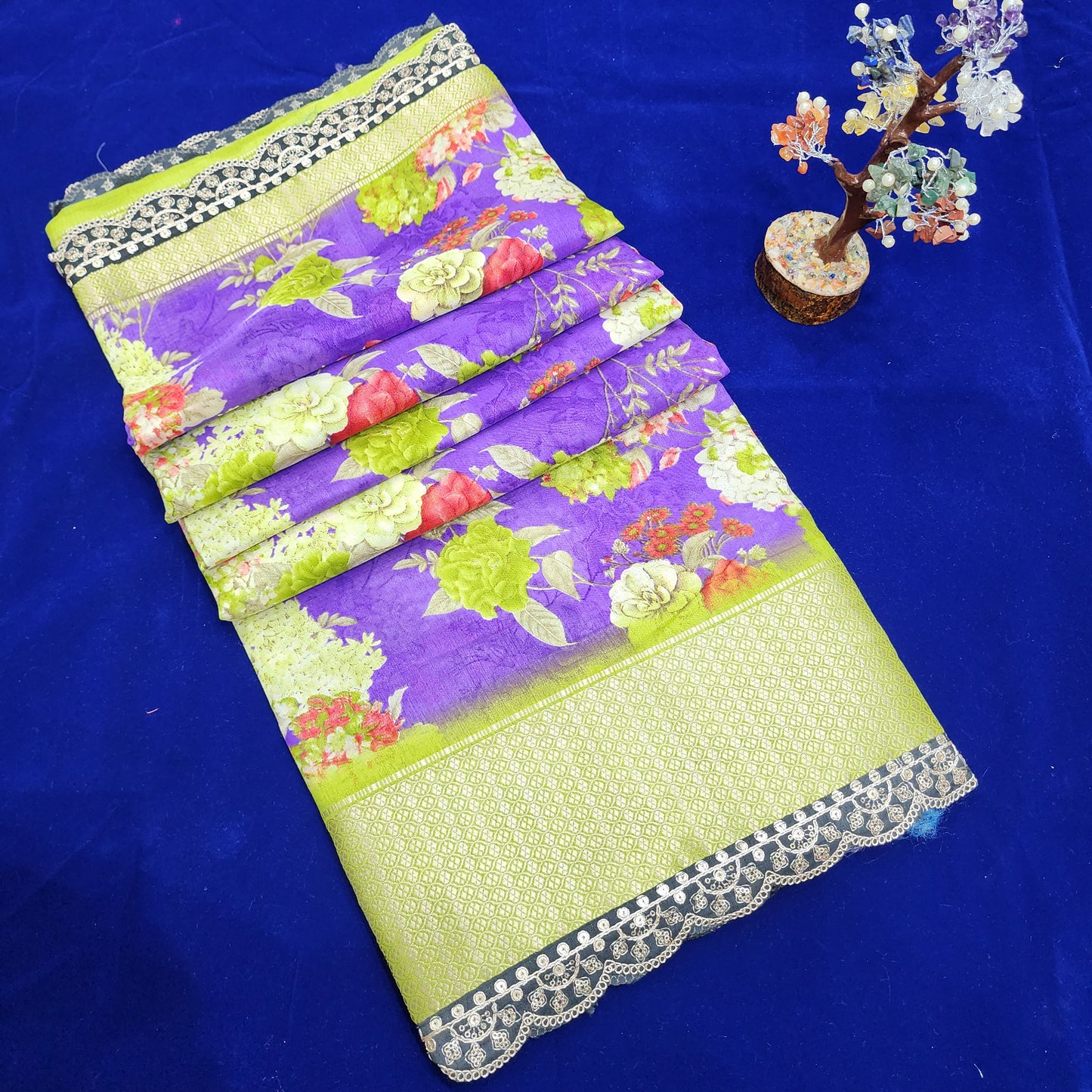 Banaras fancy cut work border sarees