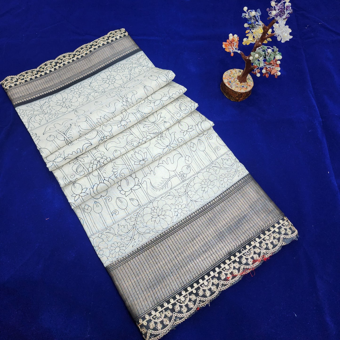 Banaras fancy cut work border sarees