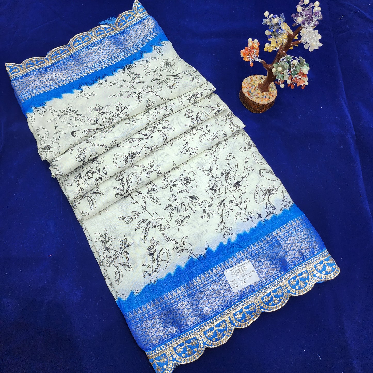 Banaras fancy cut work border sarees