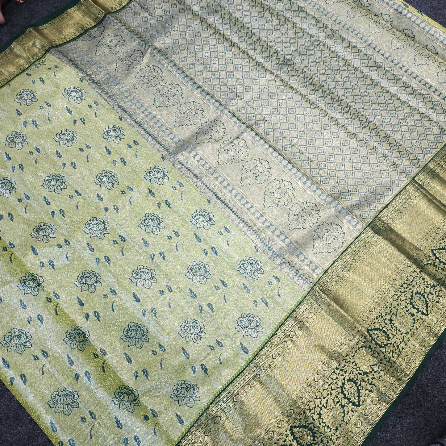 Kanchi pattu 2 gram gold mix pattu sarees