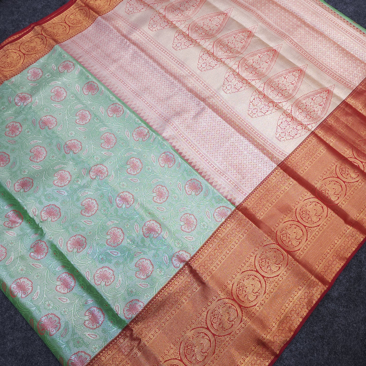 Kanchi pattu 2 gram gold mix pattu sarees