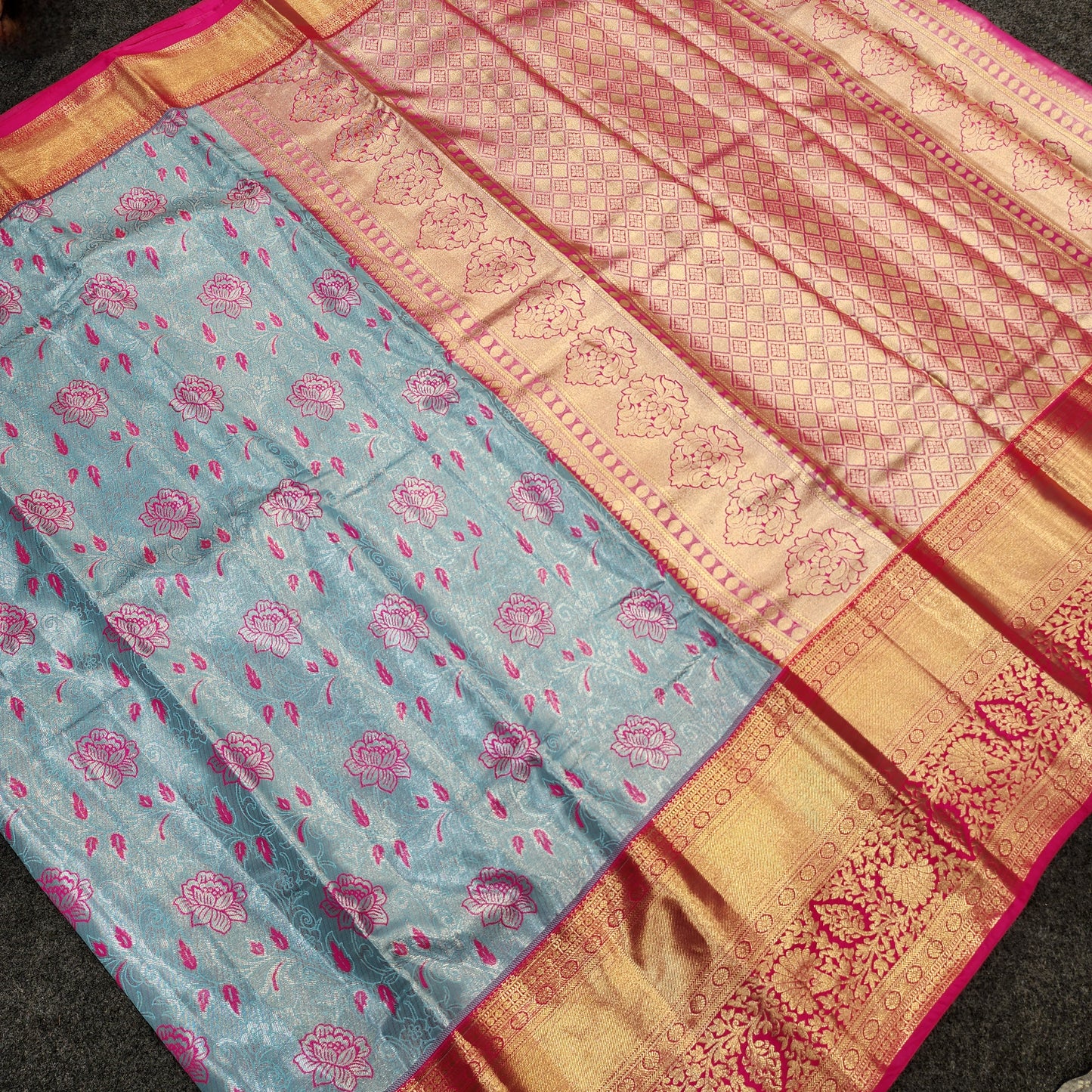 Kanchi pattu 2 gram gold mix pattu sarees