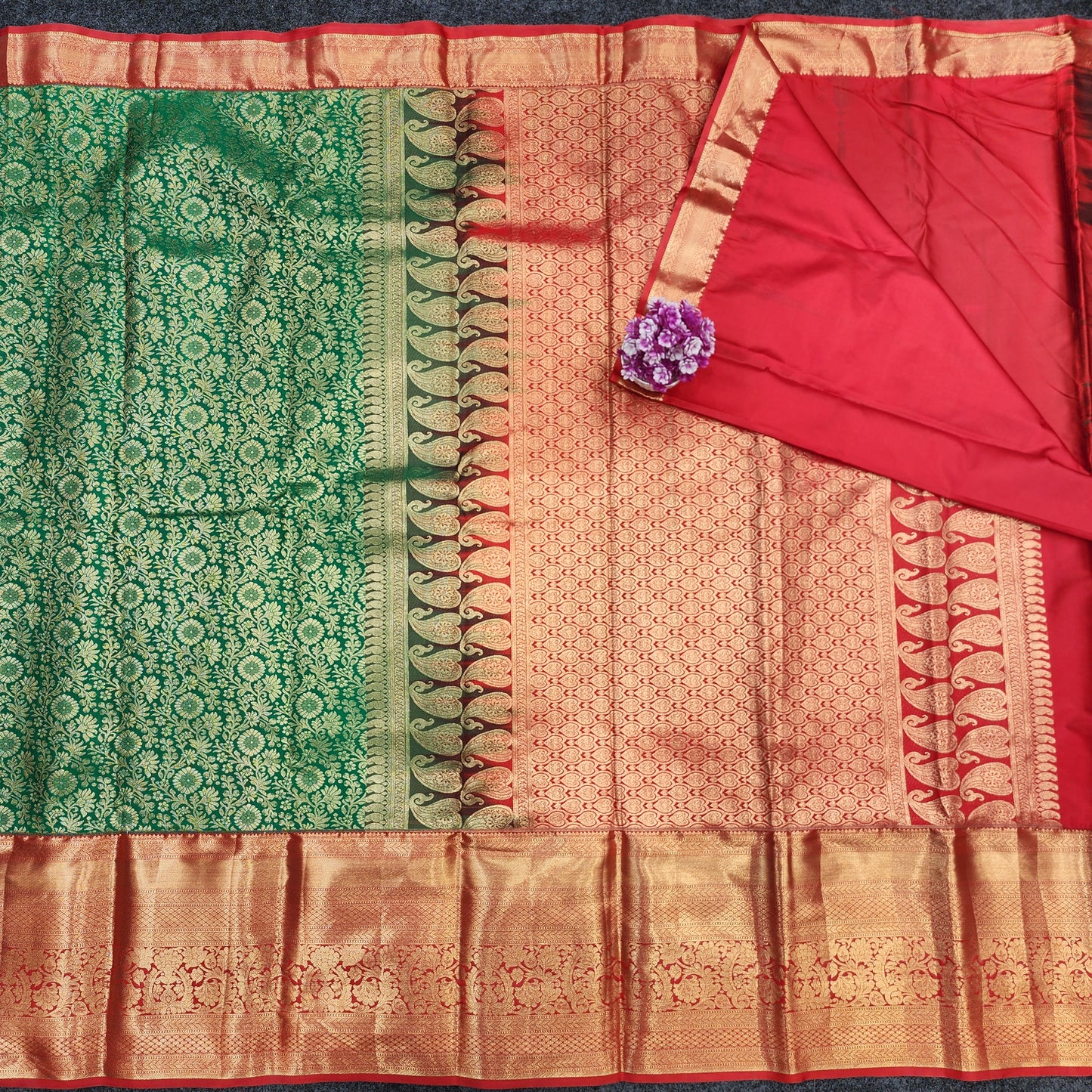 Semi Kanchi Pattu Bracade Resham sarees ♥️