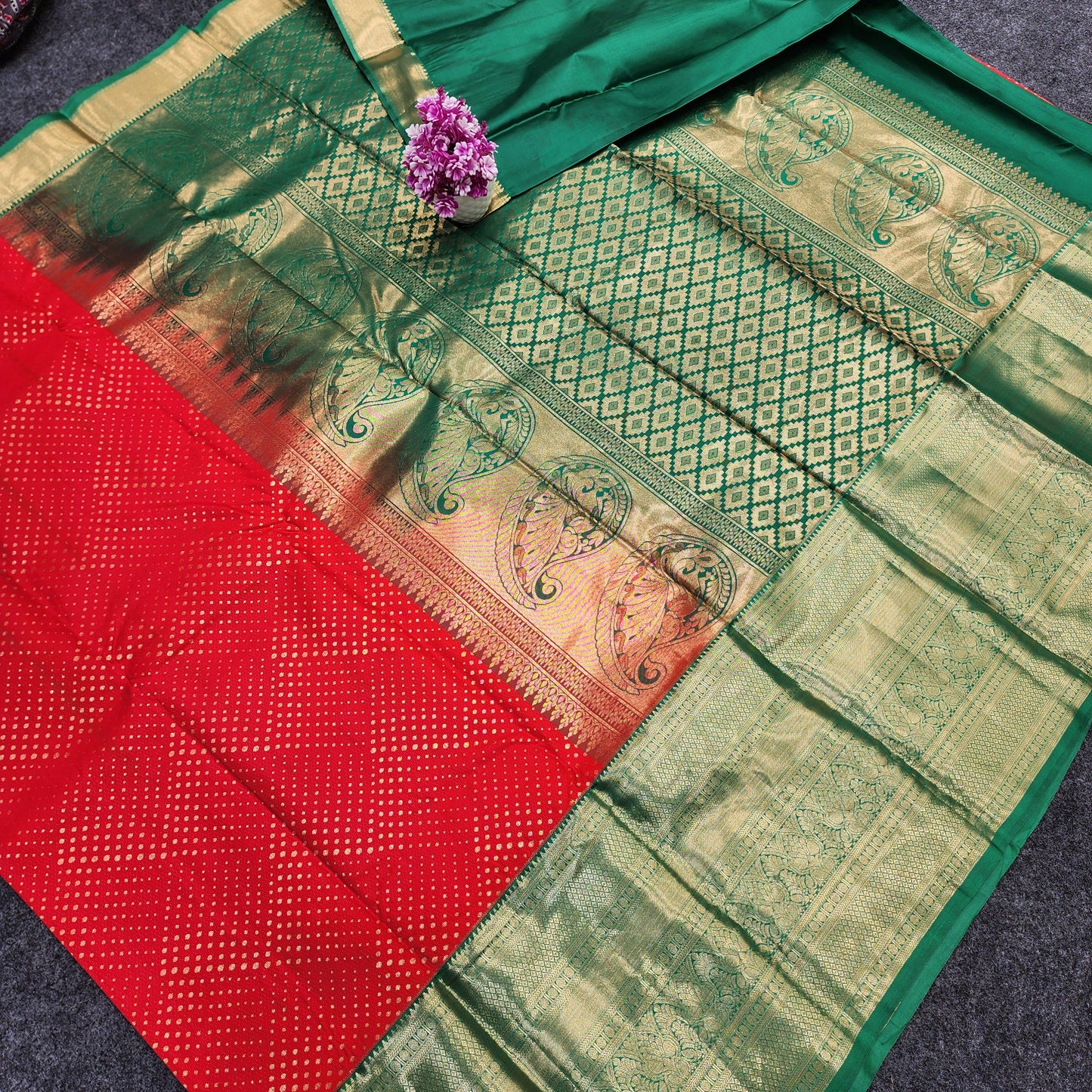 Semi Kanchi Pattu Bracade Resham sarees ♥️