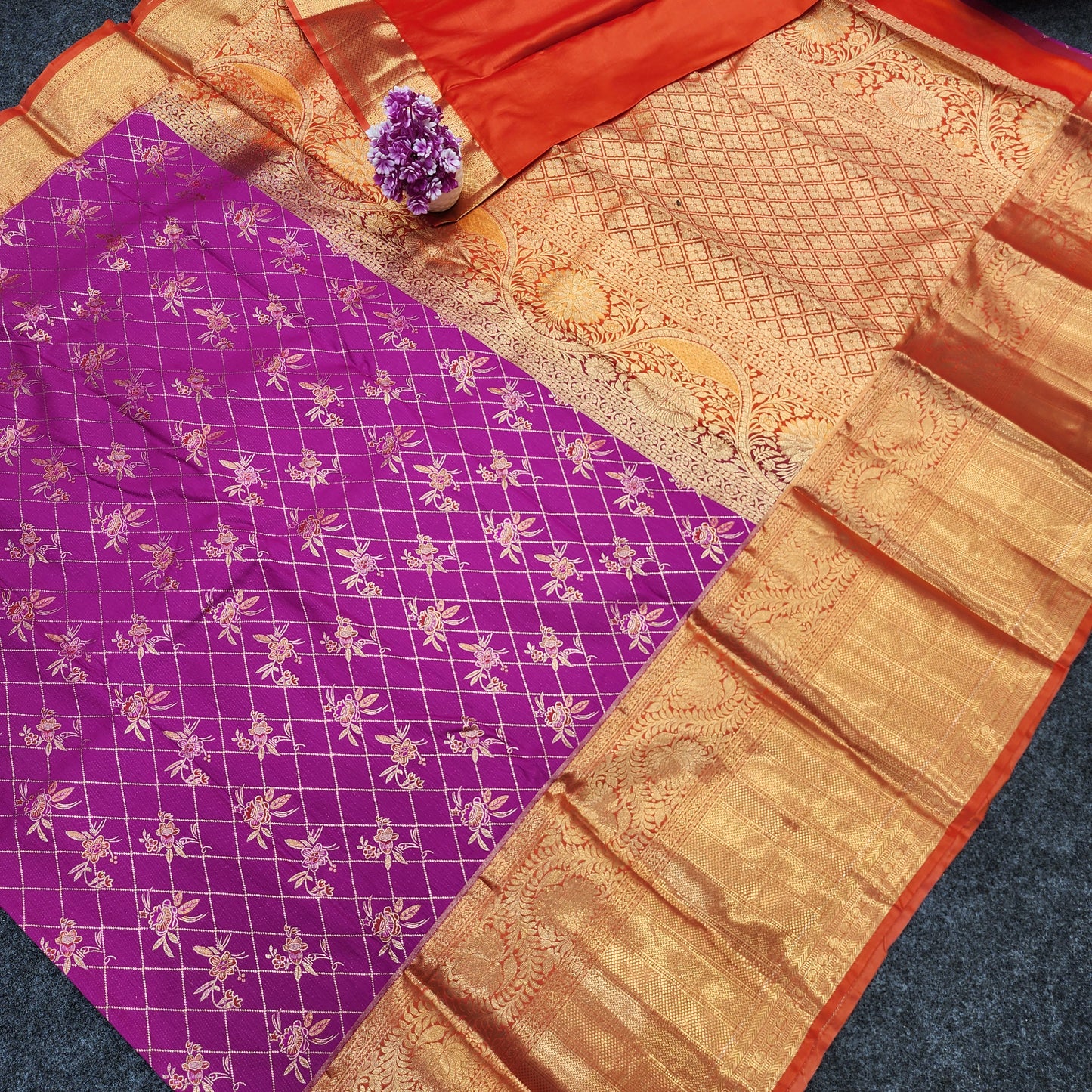 Semi Kanchi Pattu Bracade Resham sarees ♥️