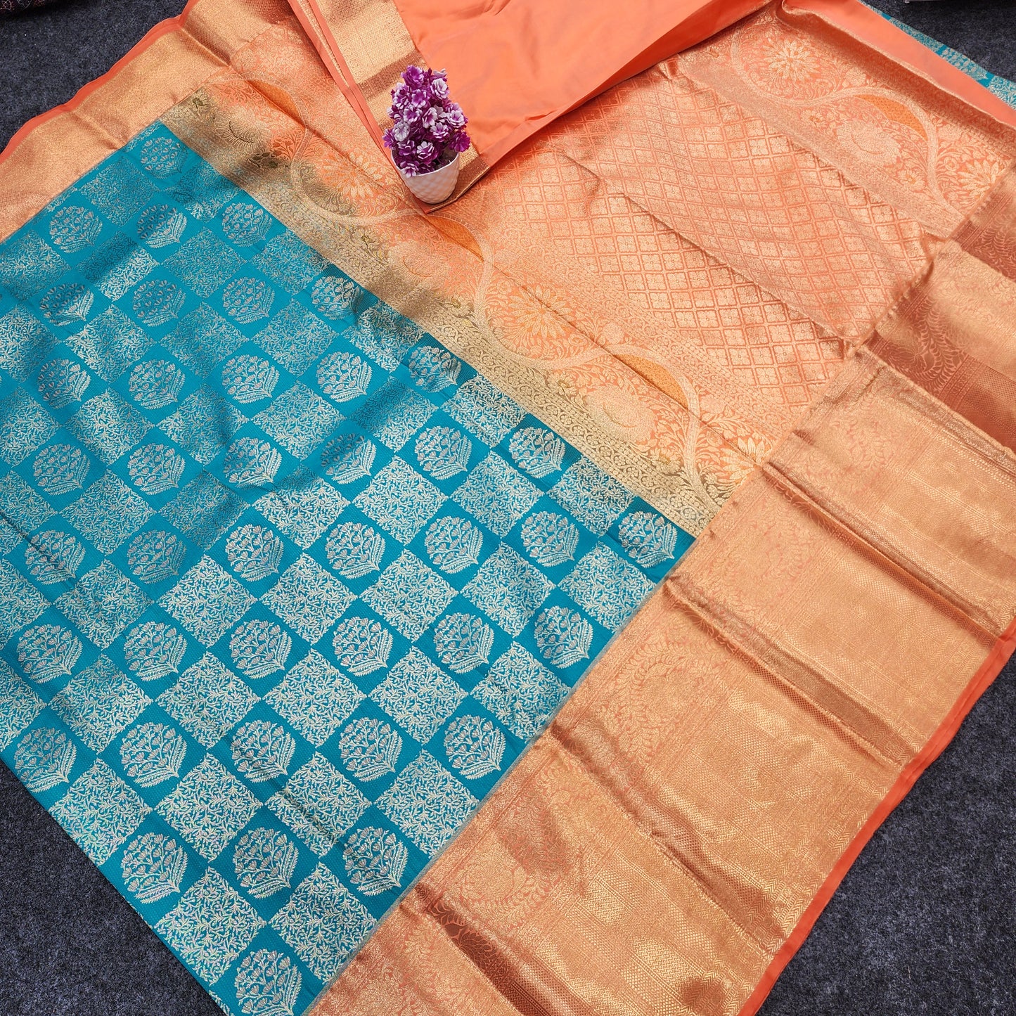 Semi Kanchi Pattu Bracade Resham sarees ♥️