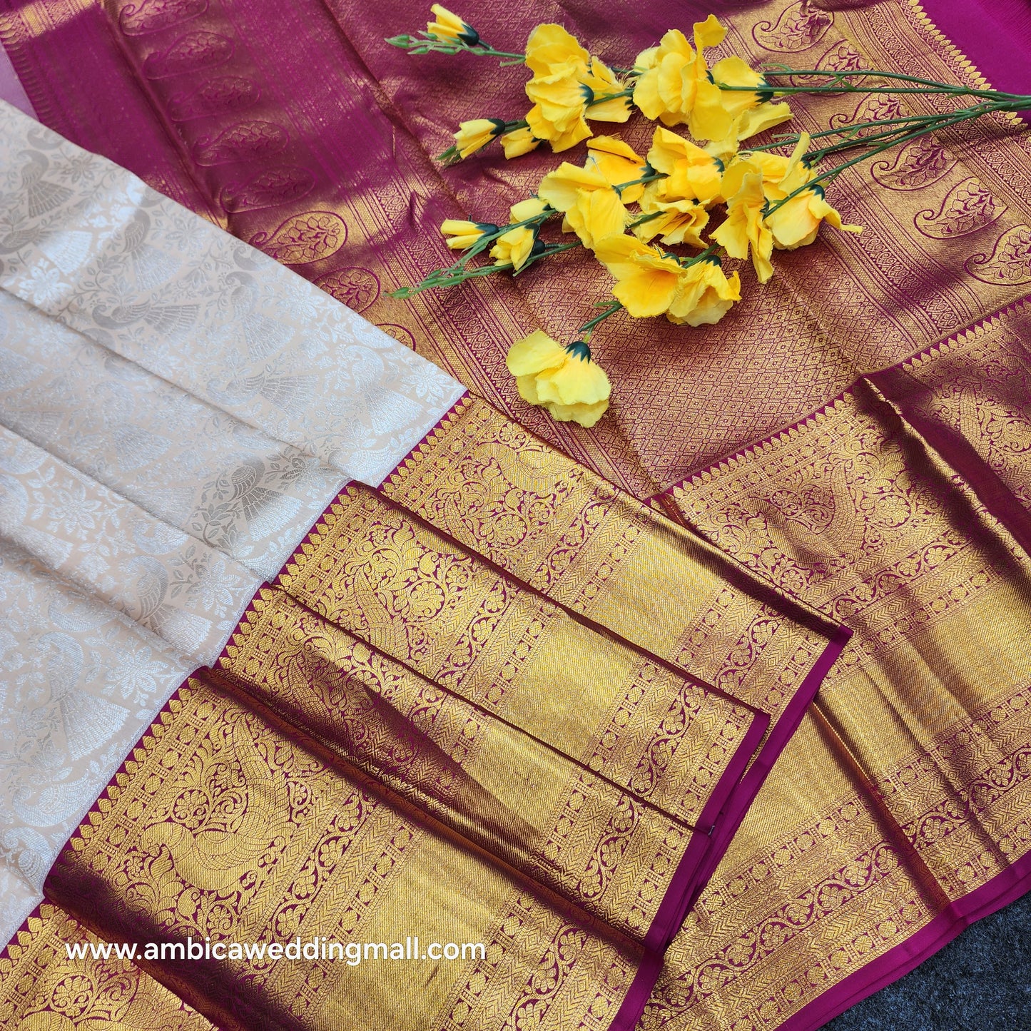 Pure Resham Bridal Kanchi Pattu Handloom Saree