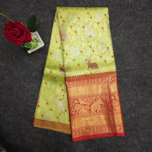 Buy Stunning Kanchi pattu mix Lehenga [Free Size]