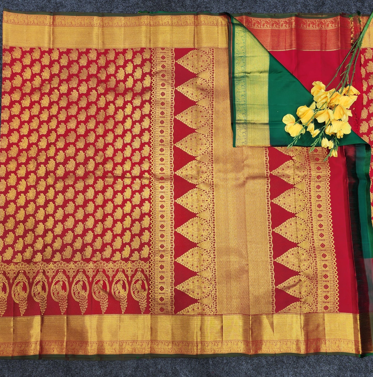 Pure Resham Bridal Kanchi Pattu Handloom Saree