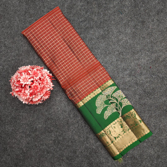 Pure Zari Handloom Kanchi Buta Saree