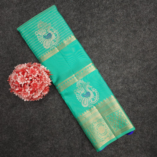 Pure Zari Handloom Kanchi Buta Saree - Ambica Wedding Mall