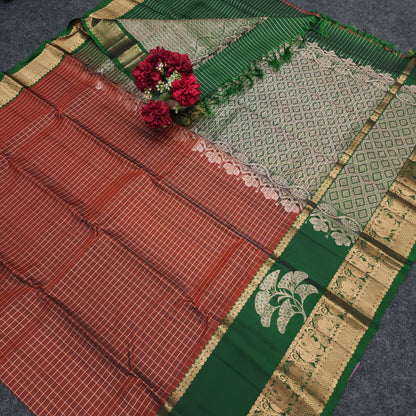 Pure Zari Handloom Kanchi Buta Saree