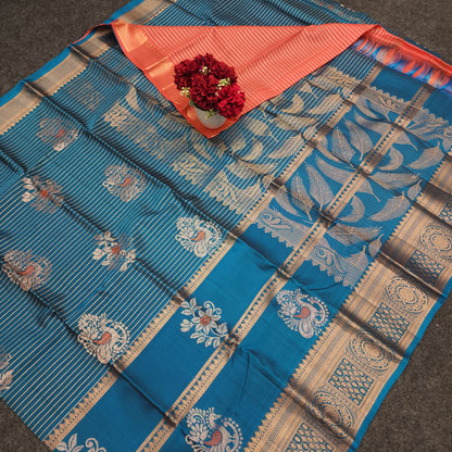 Pure Zari Handloom Kanchi Buta Saree