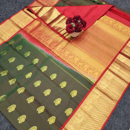 Pure Zari Handloom Kanchi Buta Saree