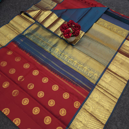 Pure Zari Handloom Kanchi Buta Saree