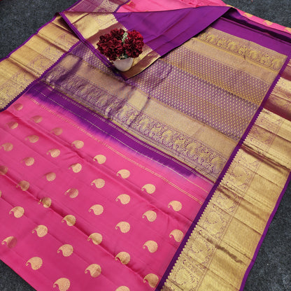 Pure Zari Handloom Kanchi Buta Saree