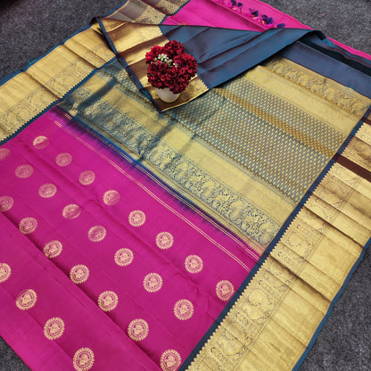 Pure Zari Handloom Kanchi Buta Saree