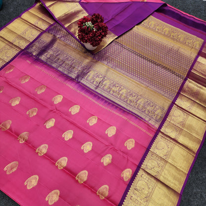 Pure Zari Handloom Kanchi Buta Saree