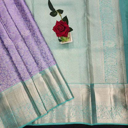 PURE Handloom Kanchi Pattu Silver Zari Saree