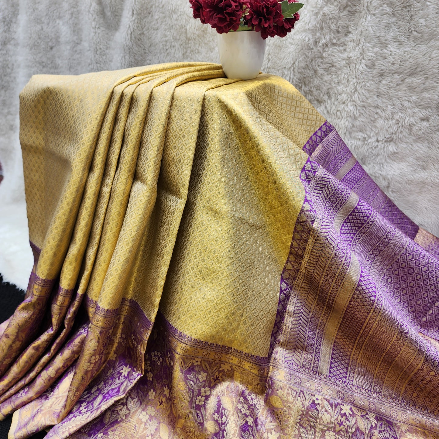 Pure Handloom Kanchi Pattu Bridal Saree