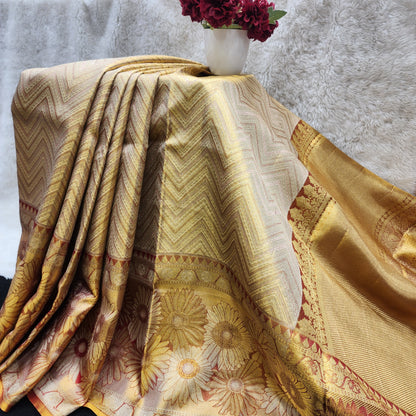 Pure Handloom Kanchi Pattu Bridal Saree