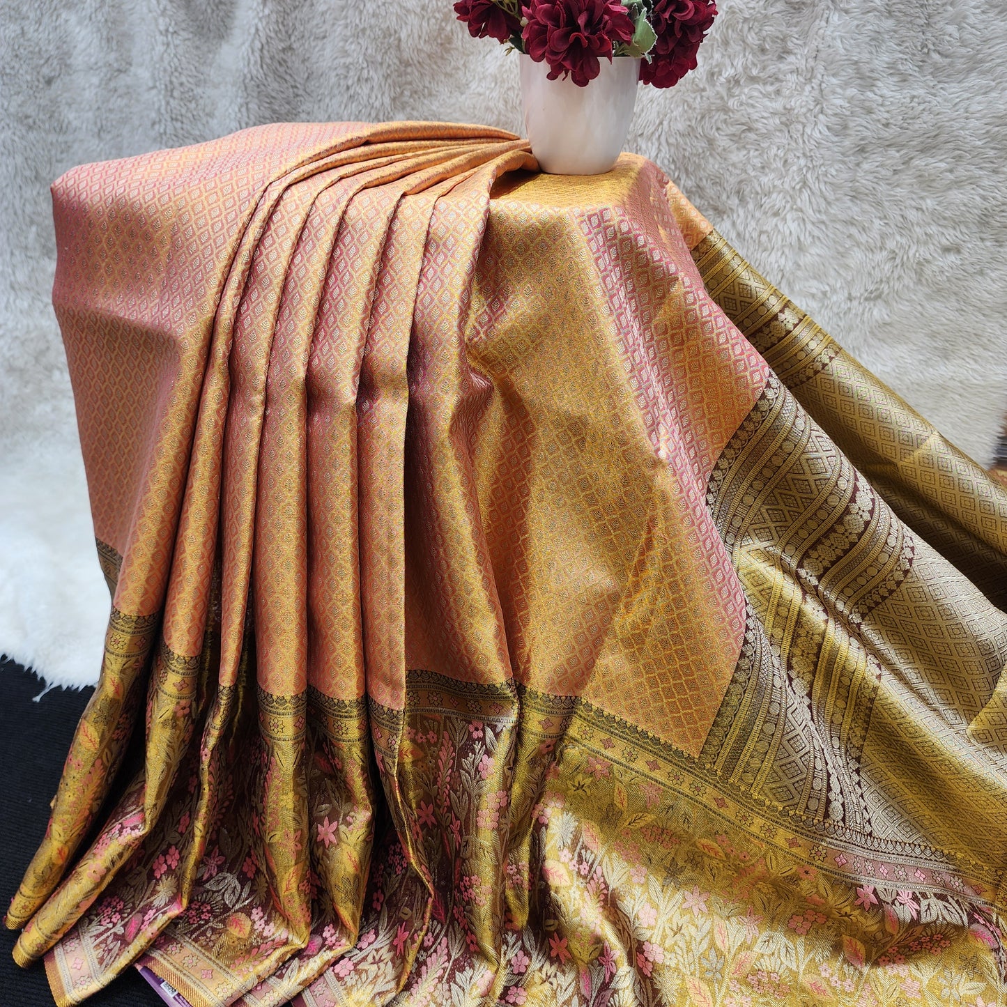 Pure Handloom Kanchi Pattu Bridal Saree