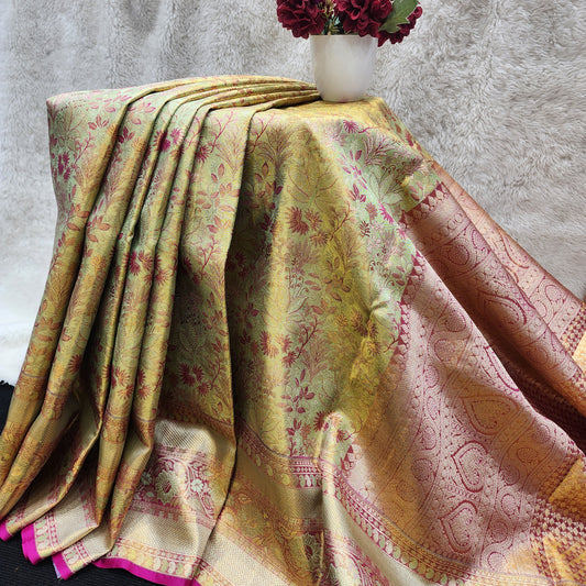 Pure Handloom Kanchi Pattu Bridal Saree