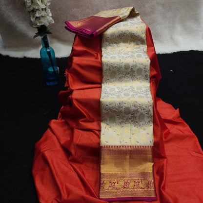 Pure Kanchi Pattu Handloom Talambralu Saree