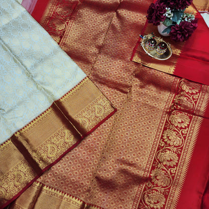 Pure Kanchi Pattu Handloom Talambralu Saree