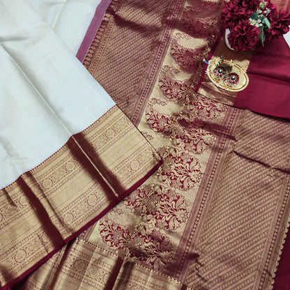 Pure Kanchi Pattu Handloom Talambralu Saree