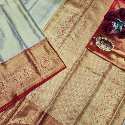 Pure Kanchi Pattu Handloom Talambralu Saree