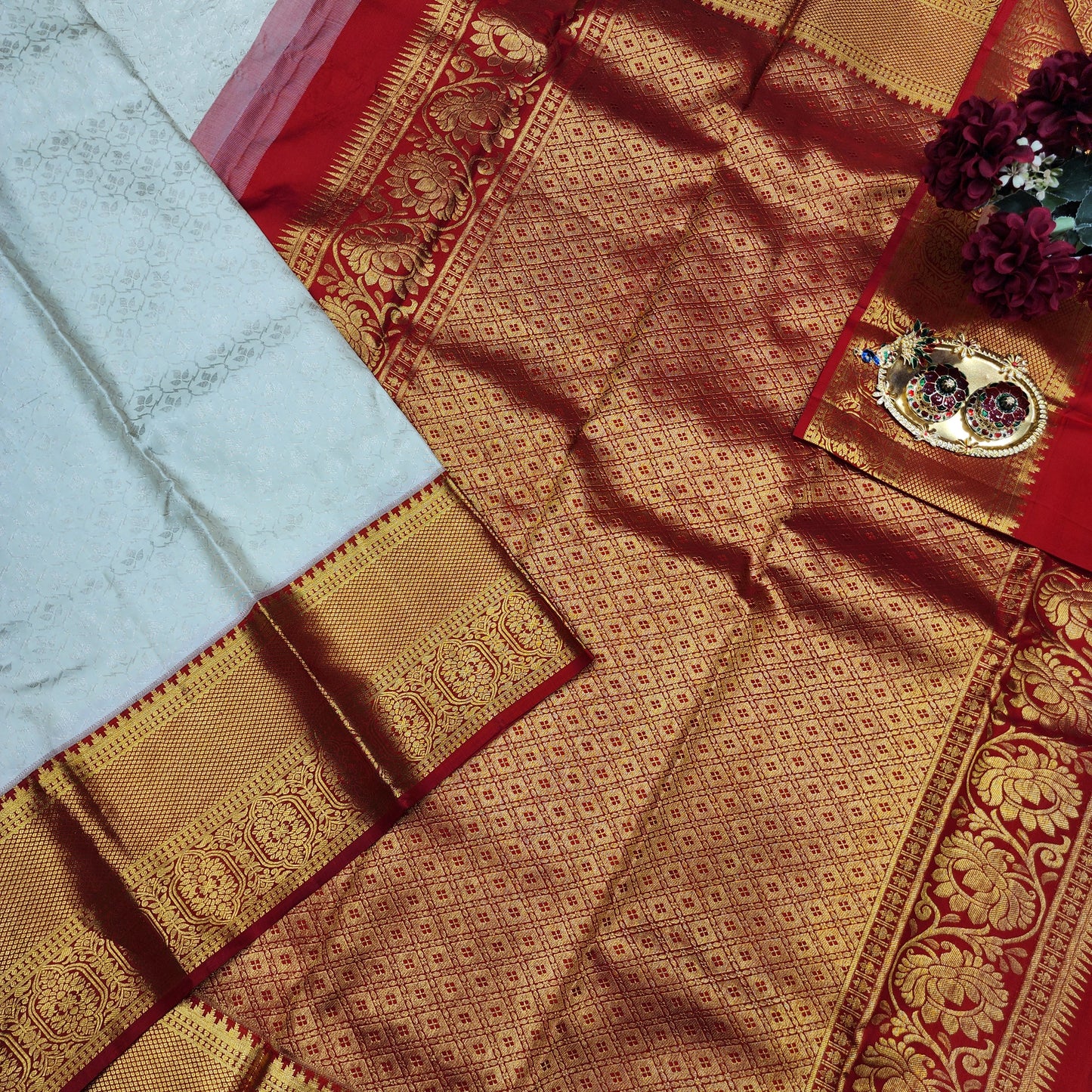 Pure Kanchi Pattu Handloom Talambralu Saree