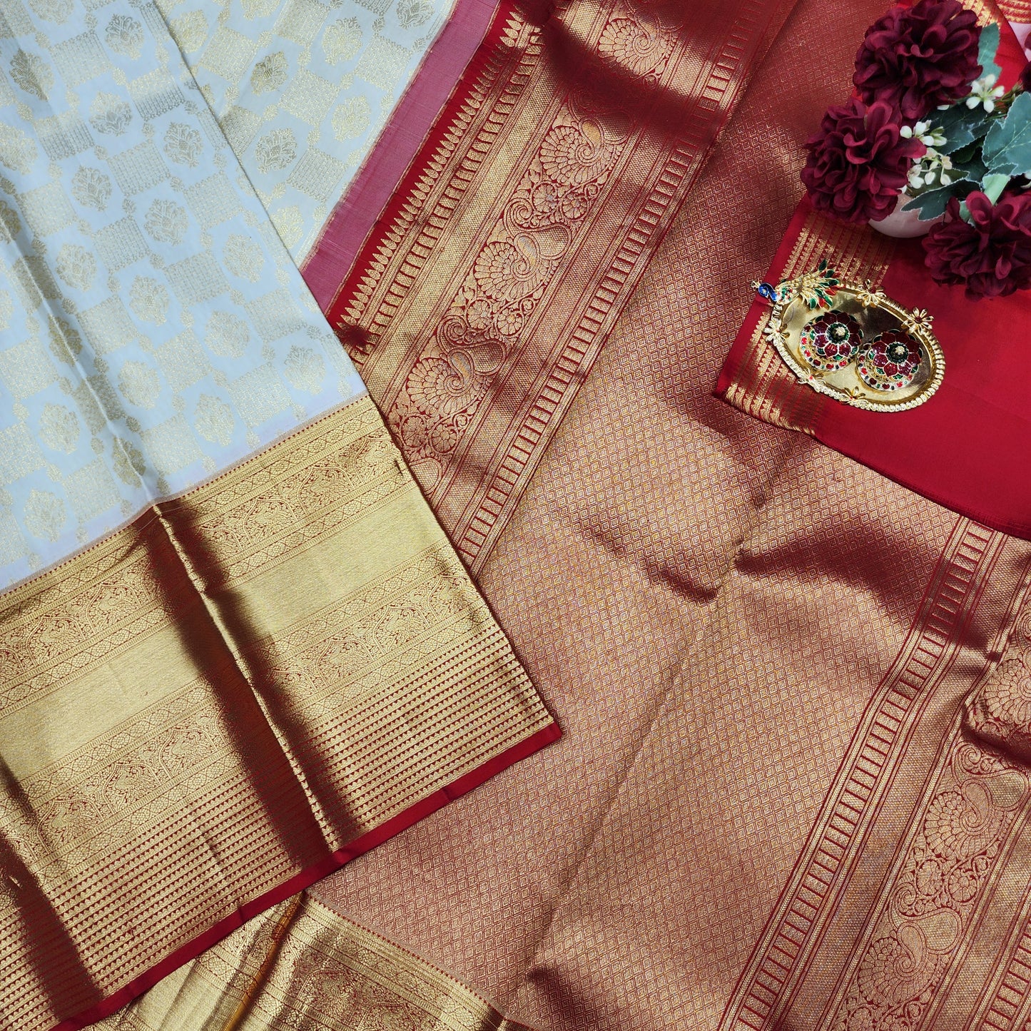 Pure Kanchi Pattu Handloom Talambralu Saree