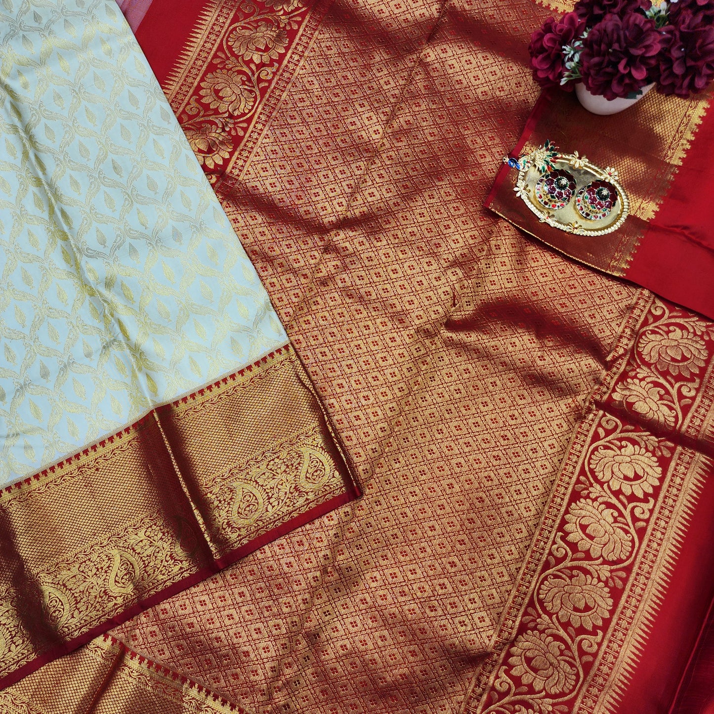 Pure Kanchi Pattu Handloom Talambralu Saree