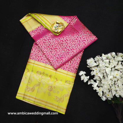 Pure Resham Bridal Kanchi Pattu Handloom Saree