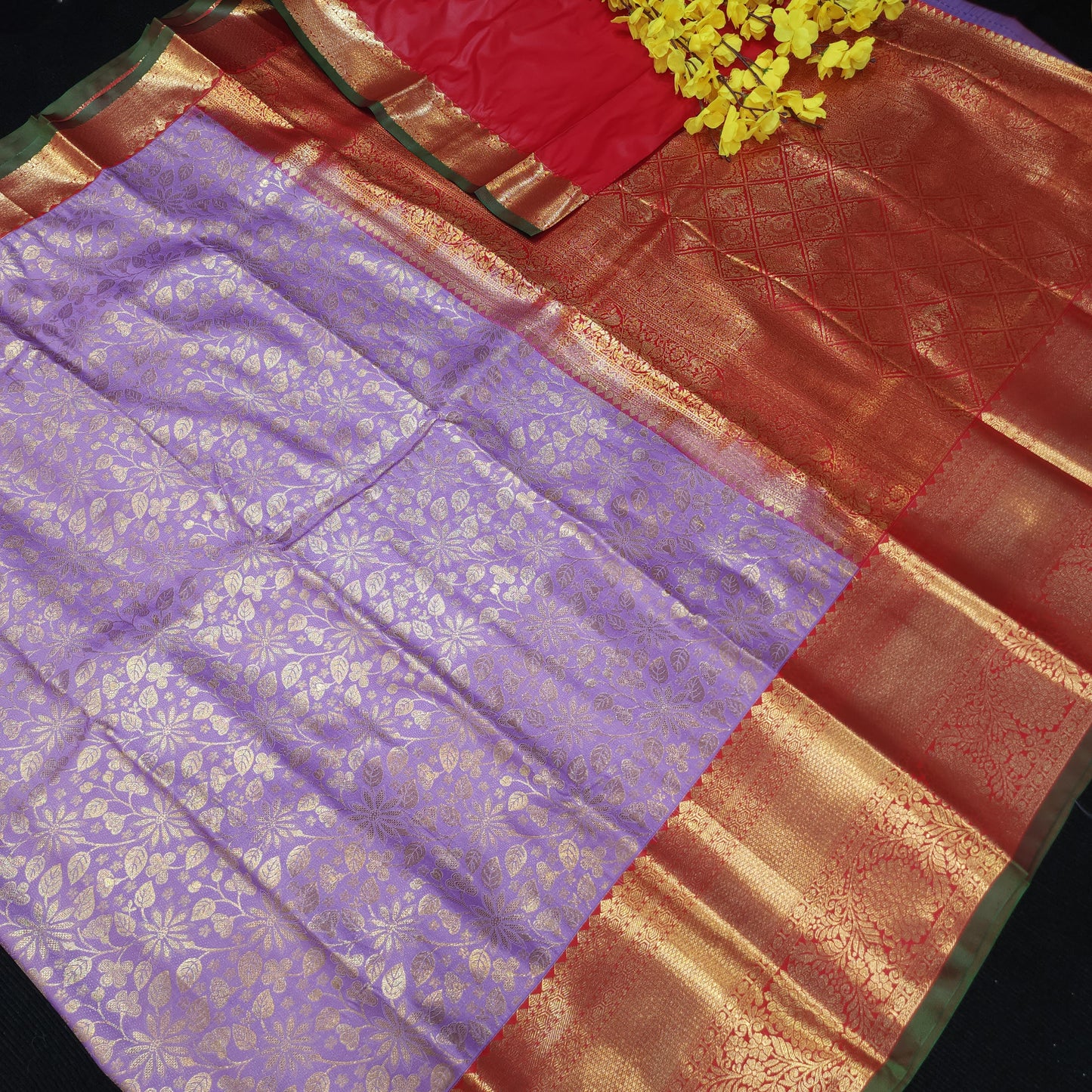 Special Lavender Semi Kanchi Pattu Saree