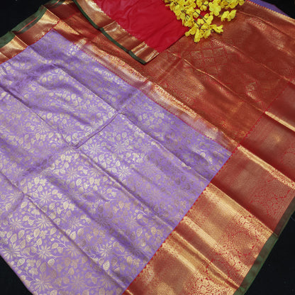Special Lavender Semi Kanchi Pattu Saree