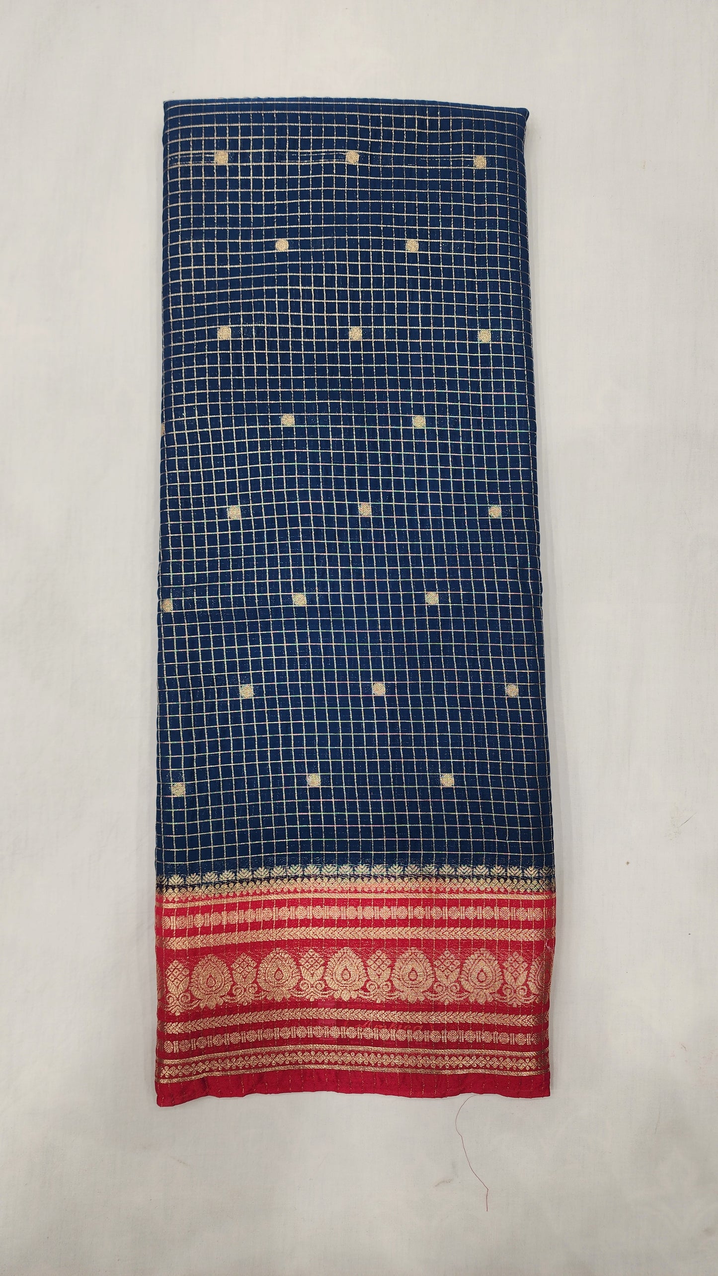 Fancy Checks Butta Saree - B1450