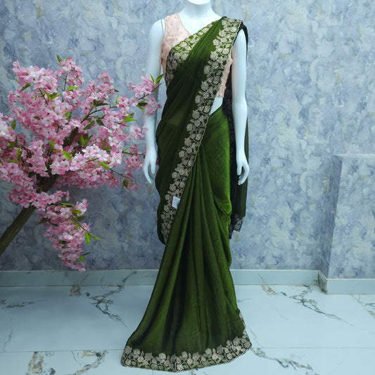 Fancy Work Saree- W1690