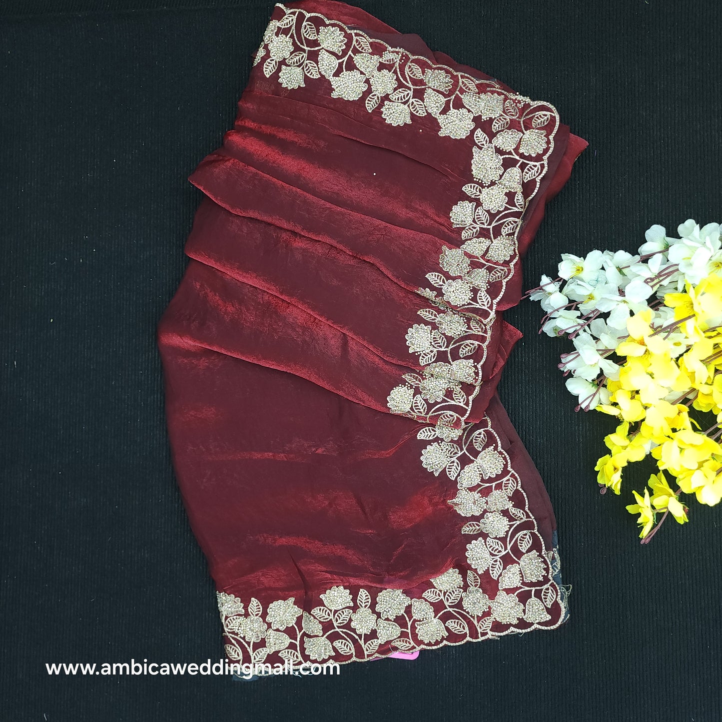 Fancy Work Saree- W1690
