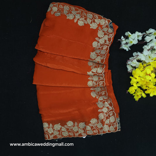 Fancy Work Saree- W1690