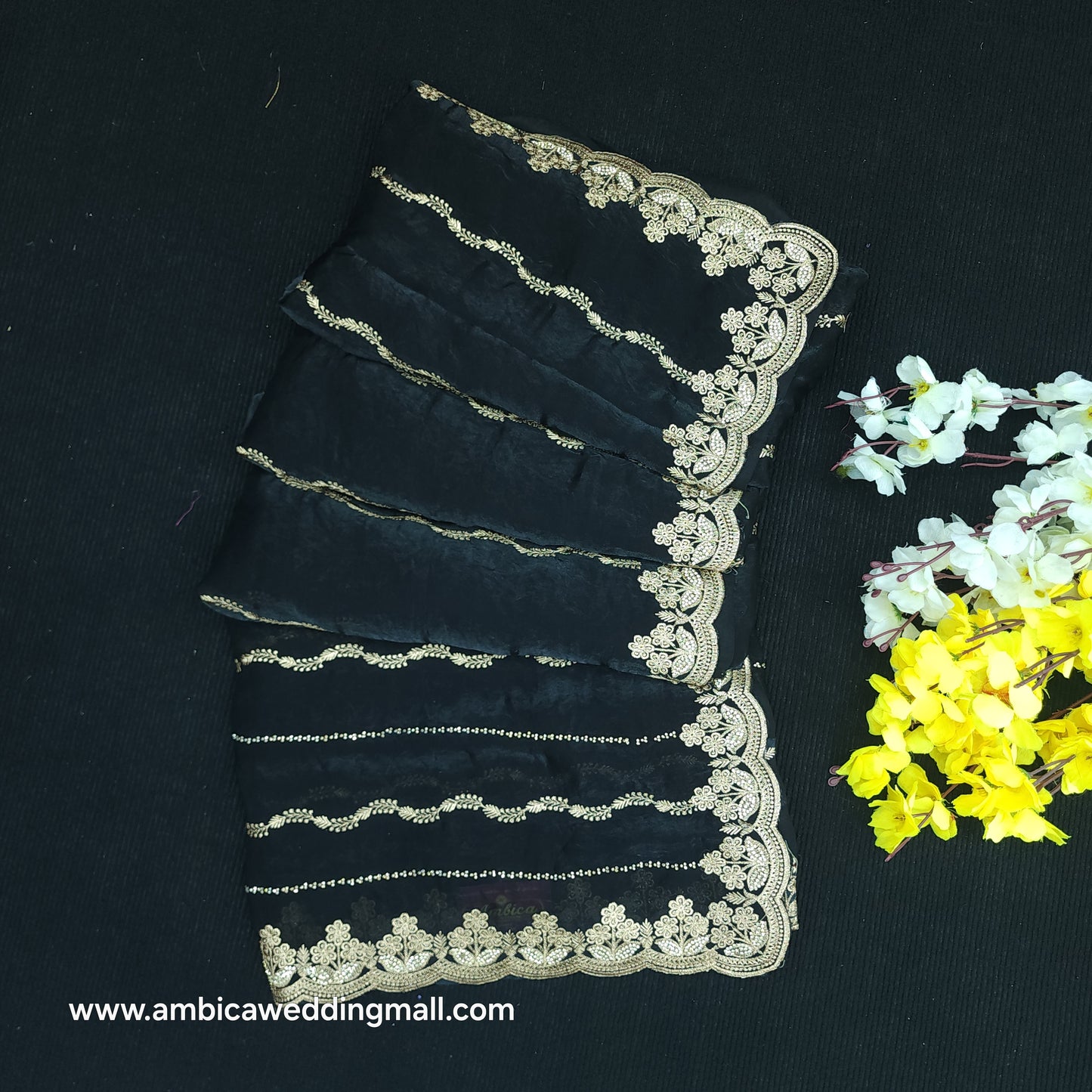 Fancy Work Saree- W1690