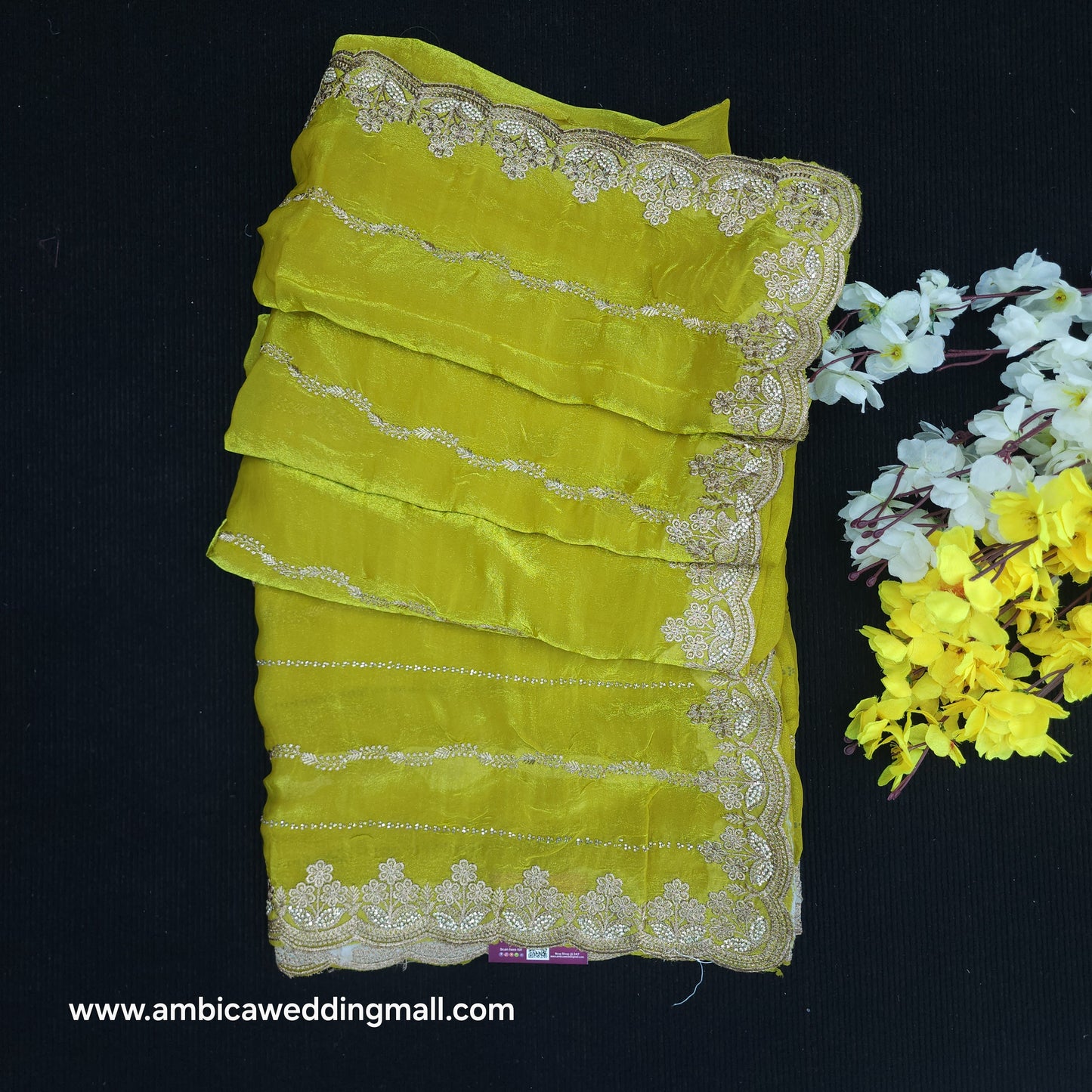 Fancy Work Saree- W1690
