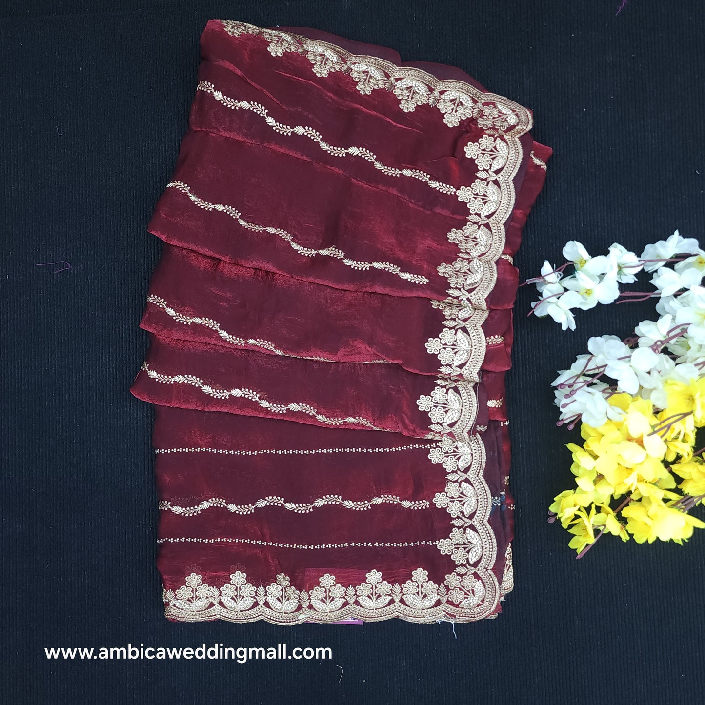 Fancy Work Saree- W1690