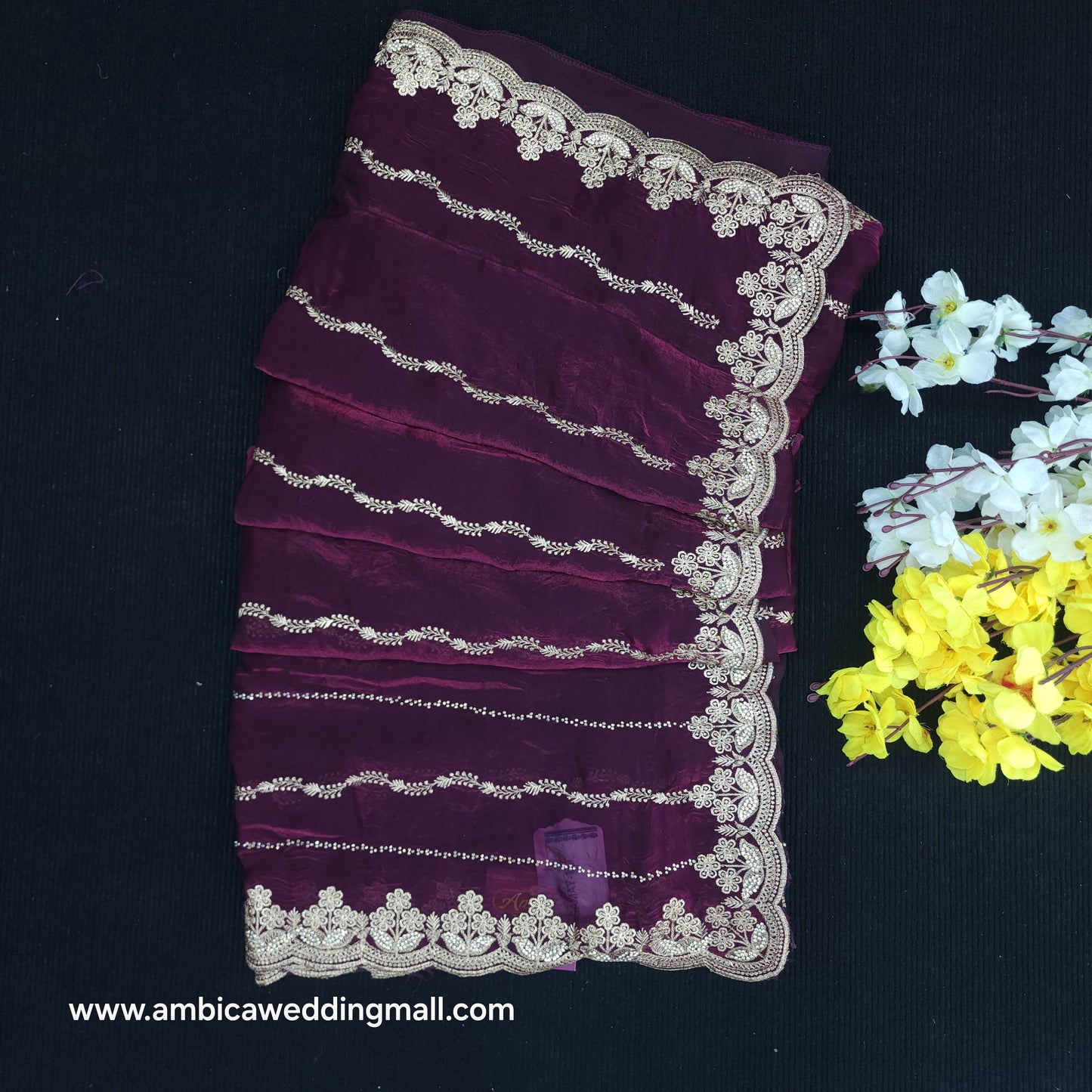 Fancy Work Saree- W1690