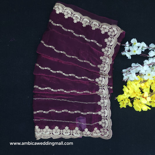Fancy Work Saree- W1690