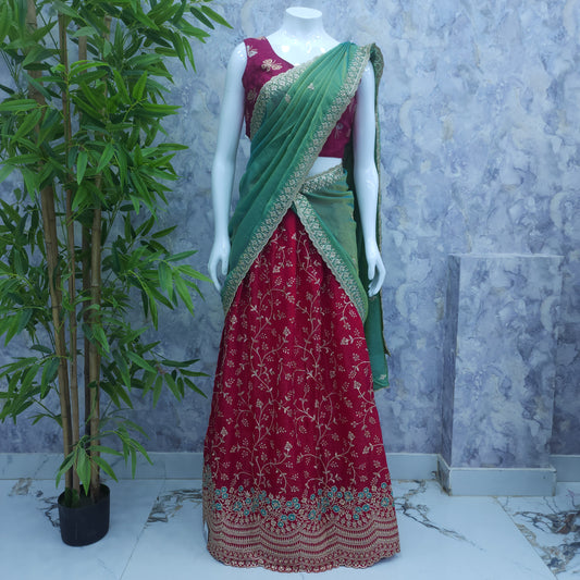 Bridal Girlish Half Saree - H2150