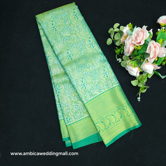 1 Gram Gold zari semi kanchi pattu saree - K1400