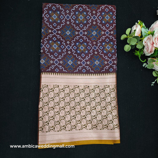 Ikkath print Visiri Silk Saree V990