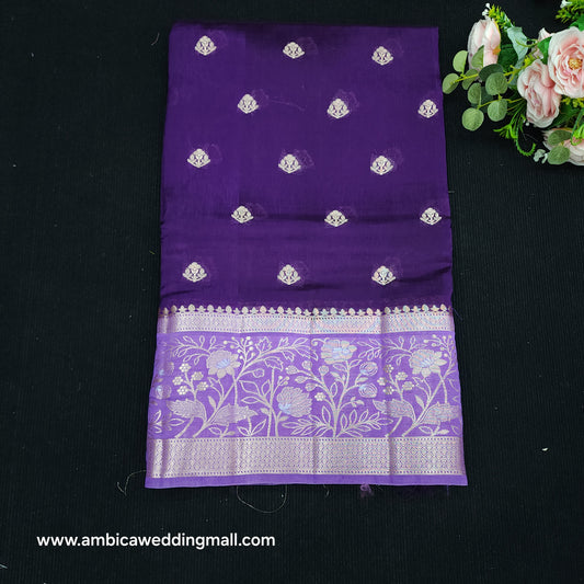 Raw Silk Banaras Butta Saree - B1550
